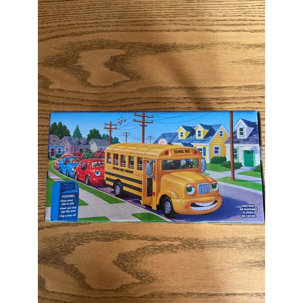 Chevron Cars Sally School Bus Collectible Toy Vehicle Yellow New in Box